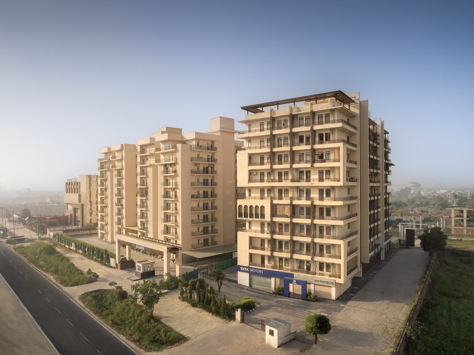 The Grande aerial morning view